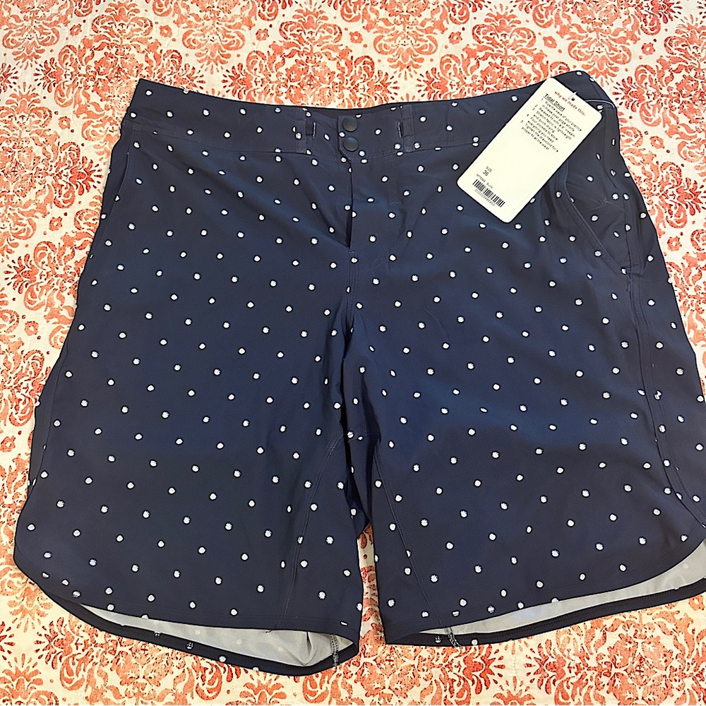 Lululemon Athletic Causal Swim Short Navy Polka Dot NWT men’s size 36